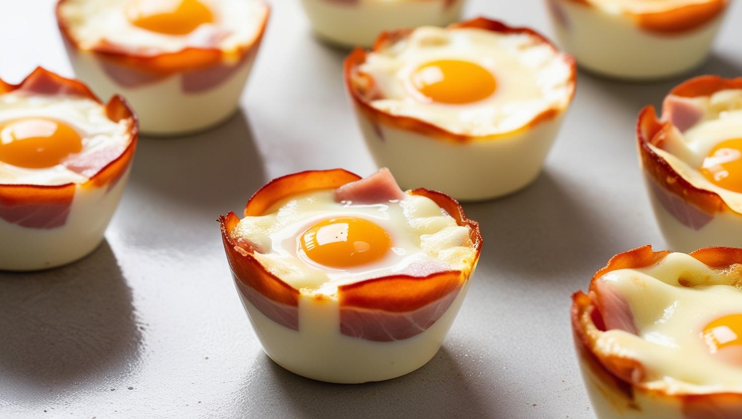 Delicious homemade ham and cheese egg cups—perfect for a quick, protein-packed breakfast!