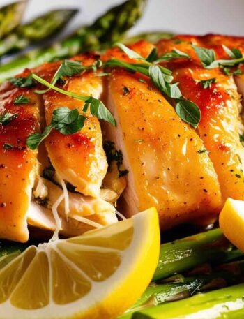 Stuffed and wrapped chicken breast with creamy filling and crispy bacon – keto-friendly recipe